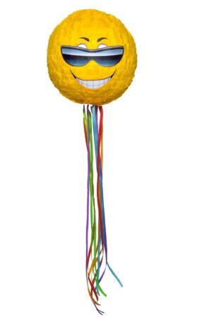 Piniata Otwierana Wstążeczkami Emotka Emoji Okulary  034
